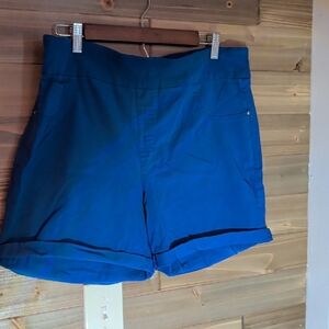 counter Parts Women's Royal Blue Casual Roll-Hem Shorts Size 18